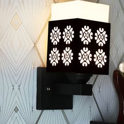 Gojeeva Black Wood Square Shaped Wall Lamp-picture-34