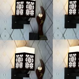 Gojeeva Black Wood Square Shaped Wall Lamp-picture-14