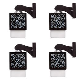 Gojeeva Black Wood Square Shaped Wall Lamp-picture-24