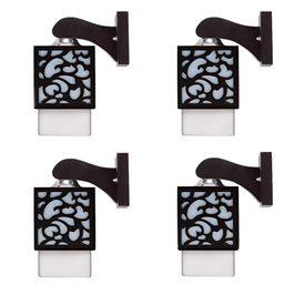 Gojeeva Black Wood Square Shaped Wall Lamp-picture-32