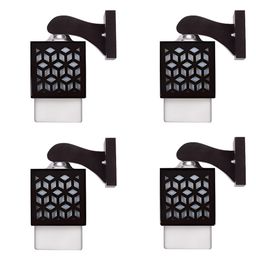 Gojeeva Black Wood Square Shaped Wall Lamp-picture-26