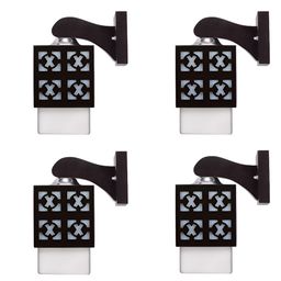 Gojeeva Black Wood Square Shaped Wall Lamp-picture-25