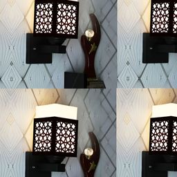 Gojeeva Black Wood Square Shaped Wall Lamp-picture-12