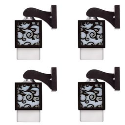 Gojeeva Black Wood Square Shaped Wall Lamp-picture-27