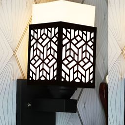 Gojeeva Black Wood Square Shaped Wall Lamp-picture-43