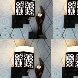 Gojeeva Black Wood Square Shaped Wall Lamp-picture-13
