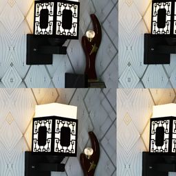 Gojeeva Black Wood Square Shaped Wall Lamp-picture-33
