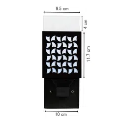 Gojeeva Black Wood Square Shaped Wall Lamp image 3