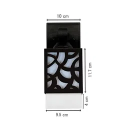 Gojeeva Black Wood Square Shaped Wall Lamp image 2