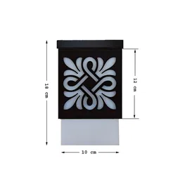 Gojeeva Black Wood Square Shaped Wall Lamp image 5