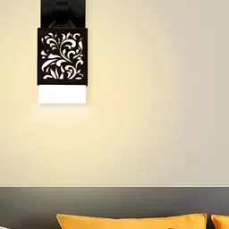 Gojeeva Black Wood Square Shaped Wall Lamp image 2