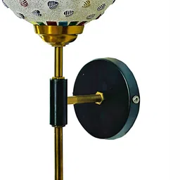 BrightLyt GoldToned and White Metal Contemporary Spherical Wall Lamp image 4