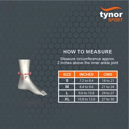 Tynor Ankle Binder Air Pro, Black/Orange Small image 1