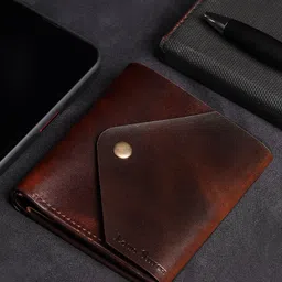 LOUIS STITCH Men Textured Leather Two Fold Wallet image 1