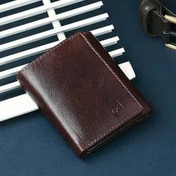 CLOG LONDON Textured RFID Leather Three Fold Wallet-image-11