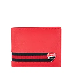 DUCATI CORSE Men Red & Black Leather Two Fold Wallet-picture-40