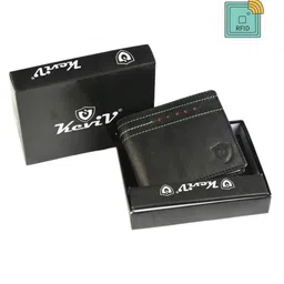 Keviv Men Black Leather Two Fold Wallet-picture-10