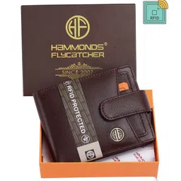HAMMONDS FLYCATCHER Men Brown Leather Two Fold Wallet image 1