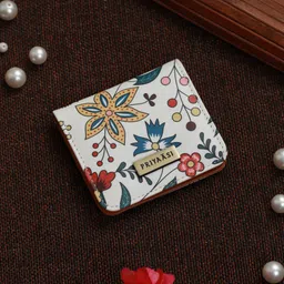 Priyaasi Women White & Blue Floral Printed PU Two Fold Wallet-image-12