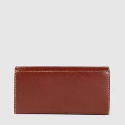 K London Women Brown Textured Leather Two Fold Wallet image 4