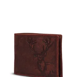 REDHORNS Men Animal Printed Leather Two Fold Wallet image 2