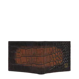 Hidesign Men Geometric Textured Leather Two Fold Wallet image 4