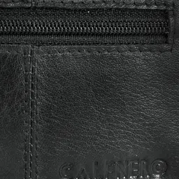 CALFNERO Unisex Leather Zip Around Wallet image 2