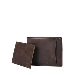 Keviv Men Brown Leather Two Fold Wallet image 2