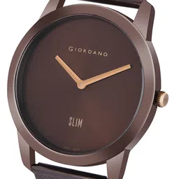 GIORDANO Men Brown Dial & Brown Bracelet Style Straps Analogue Watch GD-4064-33 image 3