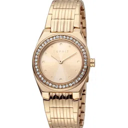 ESPRIT Women Brass Dial & Stainless Steel Straps Embellished Analogue Watch ES1L148M0075-image-6