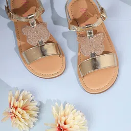 Aria Nica Girls Embellished Open Toe Flats-picture-40