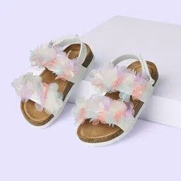 Pantaloons Junior Girls Embellished Open Toe Flats-image-80