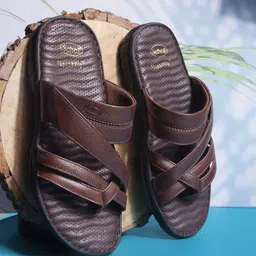Scholl Men Leather Comfort Sandals-picture-12