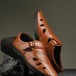 UNDERROUTE Men Ethnic Comfort Sandals-picture-41