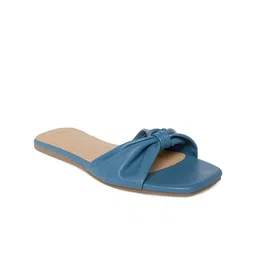 People Women Blue Open Toe Flats-image-82