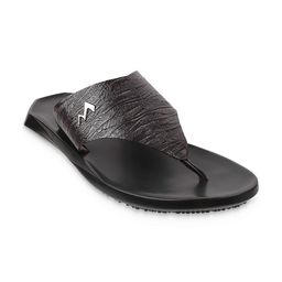 Metro Men Textured Leather Comfort Sandals-picture-15