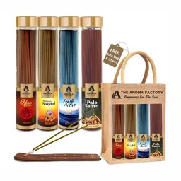 The Aroma Factory Brown 4 Pieces Wooden Incense Sticks-picture-34