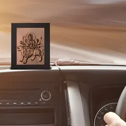 Pray Everyday Black & Bronze Durga Mata Rectangle Table Photo Frame-picture-47