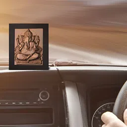 Pray Everyday Black Copper Ganesh Ji Rectangle Table Photo Frame-picture-49