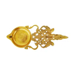 Aakrati Gold Toned Brass Hawan Spoon Pooja Diya-image-24