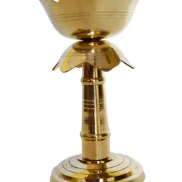 Aakrati Gold Toned Textured Brass Diya-image-86