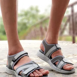 FAUSTO Men Grey Solid Sports Sandals-picture-20