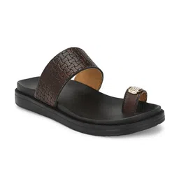 Eego Italy Men Brown & Black Comfort Sandals-picture-56