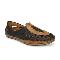 Eego Italy Men Brown & Black Shoe-Style Sandals-picture-41