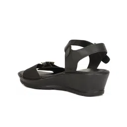 Bata Buckle Detailed Wedge Heels image 3
