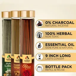 The Aroma Factory Brown & Red 3 Pieces Loban- Sandalwood & Rose Incense Sticks image 5
