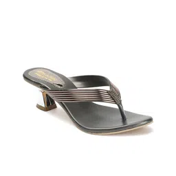 madam glorious Embellished Open-Toe Block Heels image 5