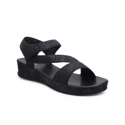 PEPITOES Women Textured Open Toe Flats image 3