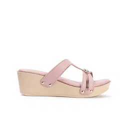 Mast & Harbour Nude Coloured One Toe Wedge Heels image 3