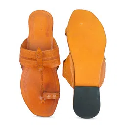 KORAKARI Men Gemini Textured Ethnic Leather Comfort Sandals image 3